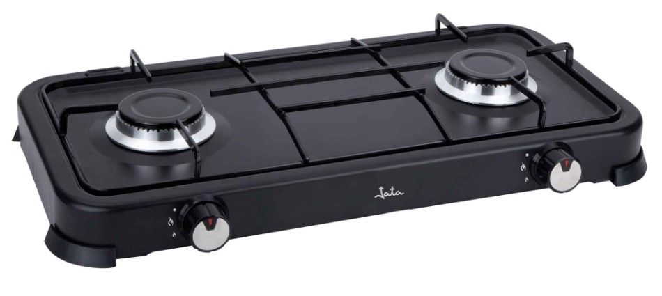 Hornillo de gas Jata JECG2702, Negro, 2 zonas