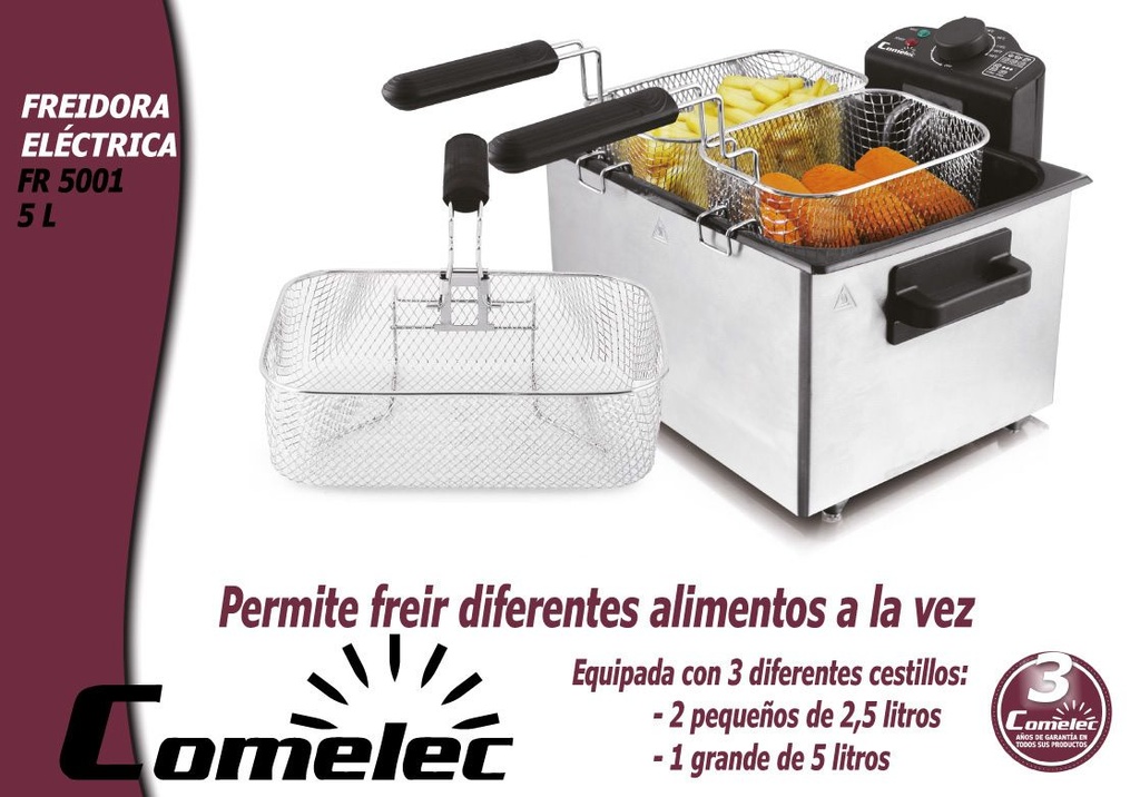 FREIDORA COMELEC FR5001 5L INOX