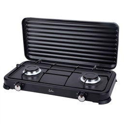 [PR/00672] Hornillo de gas Jata JECG2702, Negro, 2 zonas